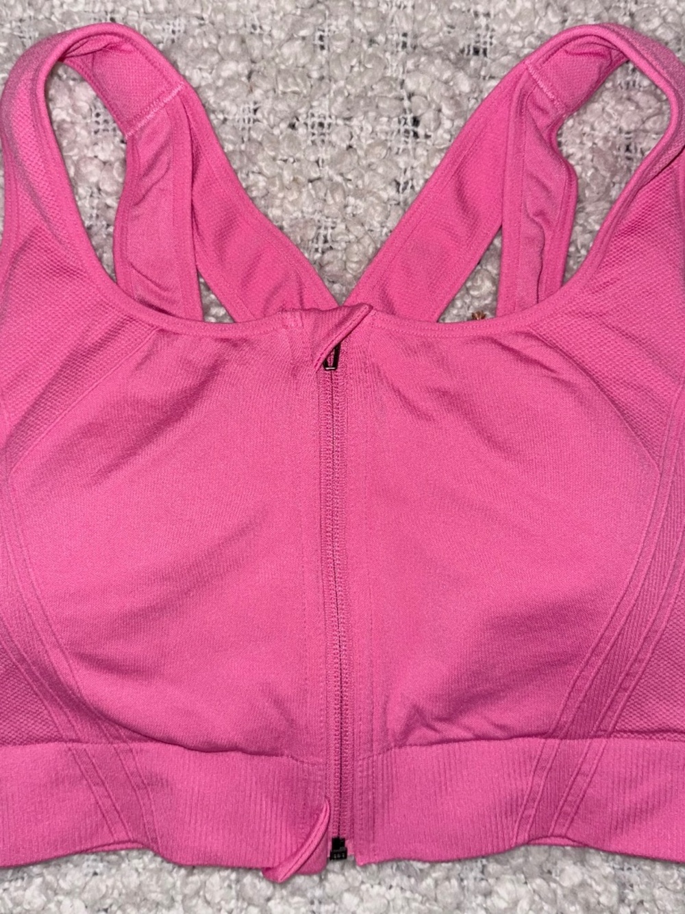 AVIA Pink Zip Front Sports Bra / High-Impact Athletic Bra